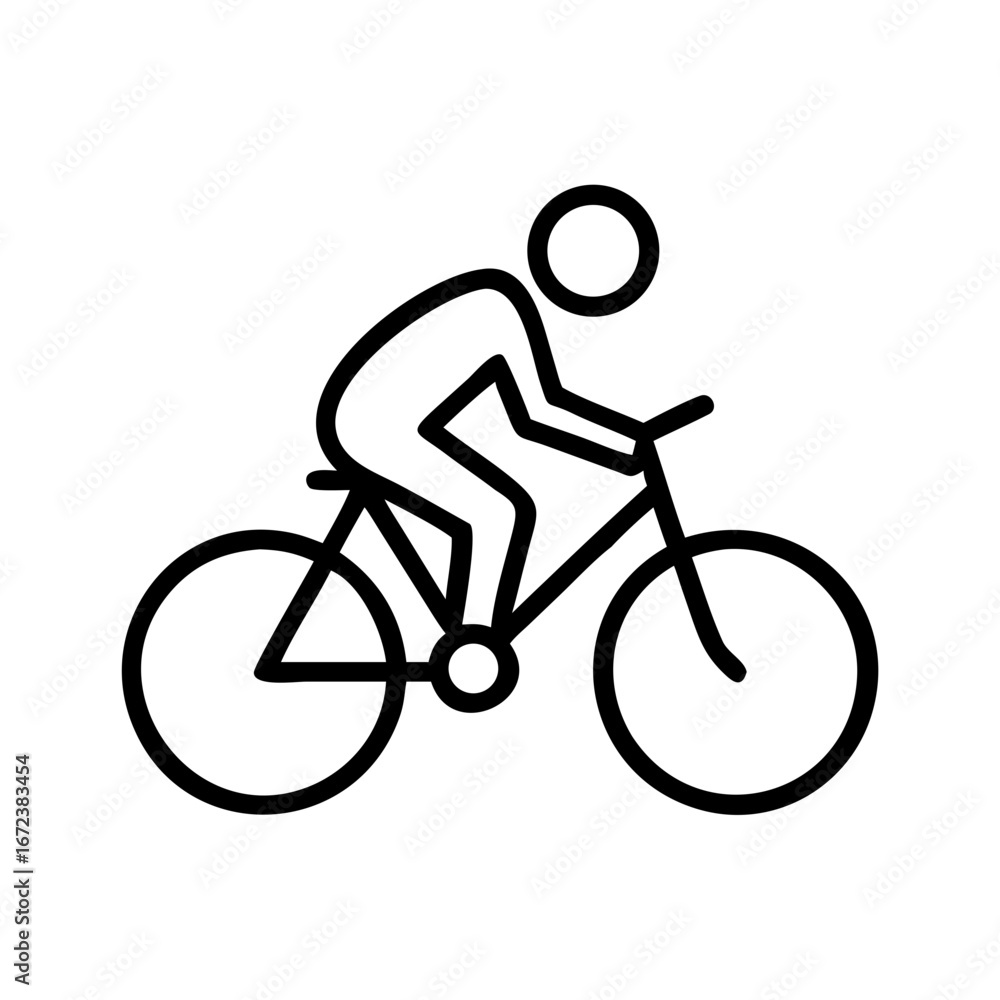 Fototapeta premium Cycling Icon for Sports, Fitness, and Outdoor Recreation