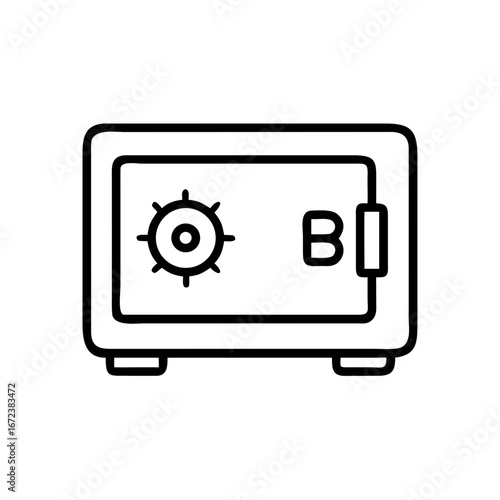 Crypto Safe Icon for Cryptocurrency, Digital Security, and Blockchain Protection