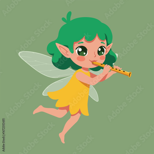 Fairy Plays the Flute, Floating Around