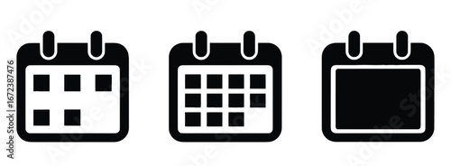 WebStay organized with these simple calendar icons for planning events and managing your schedule, perfect for website designs and app interfaces, offering a modern and clean aesthetic