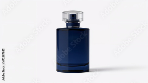Wallpaper Mural Elegant dark blue bottle with clear cap on a clean white background. Perfect for beauty or fragrance. Torontodigital.ca