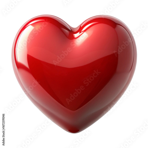 A large red heart on a black background