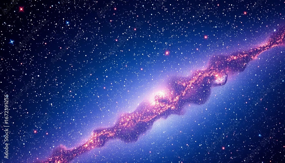 Obraz premium Infinitely repeating, close-up shot of a starfield texture, starscape, sky