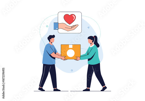 Generous giving and compassionate support delivering aid and hope to those in need helping hands offering kindness and care with open hearts