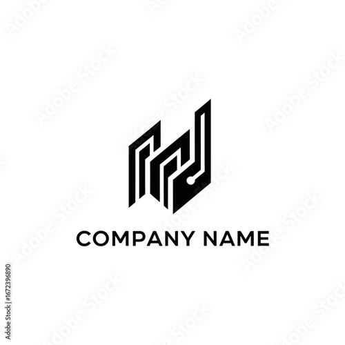 Abstract geometric logo design for a modern technology or business company.