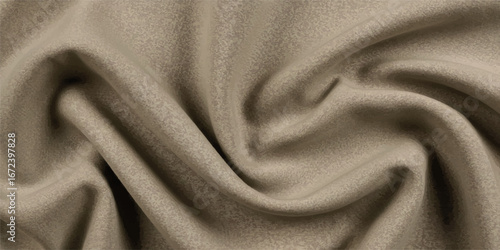 Soft beige fabric with gentle folds and subtle light, offering a warm and inviting textured textile background for design