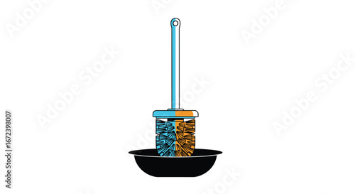 Modern bathroom cleaner illustration for hygiene, sanitation, and freshness in your home