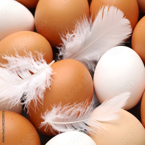 Eggs and feathers
