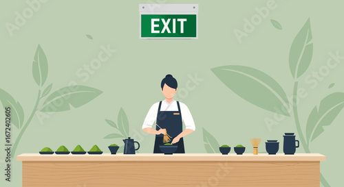 Aesthetic Tea Ceremony: Preparing Matcha For A Delicate Moment Of Tranquility