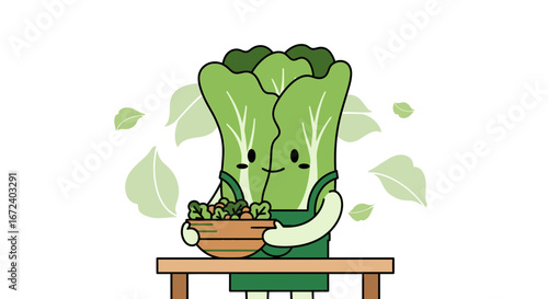 Adorable Cartoon Vegetables Celebrating Harvest Freshness And Displaying Healthy Eating Joy