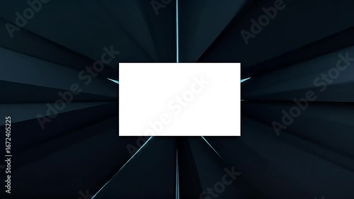 Blank white rectangle on dark background
