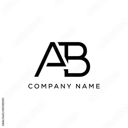 Modern AB Letter Logo Design for Company Branding.