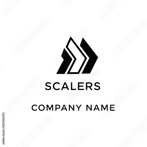 Modern Abstract Arrow Logo - Upward Trend and Growth.