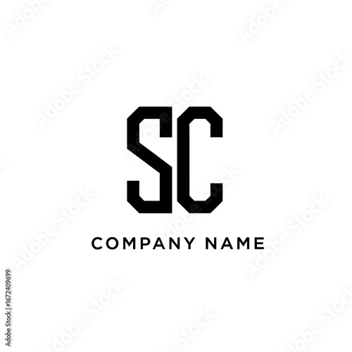 SC company logo design with bold font and simple style.