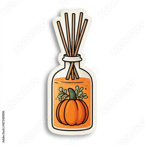 Pumpkin Scented Reed Diffuser Illustration