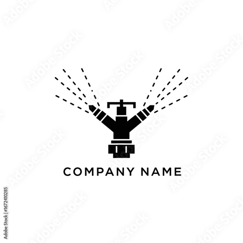 sprinkler head logo, water sprinkler system, garden sprinkler, water irrigation system.