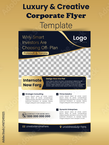 Real estate a4 marketing flyer design