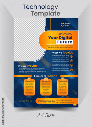 New technology print advertising flyer