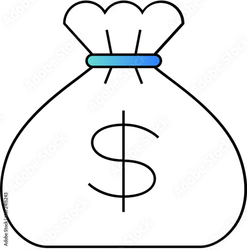 Cash bag icon