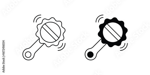Rattle  set icon with white background vector stock illustration