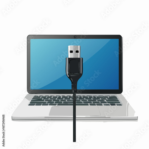 Connection câble USB vers ordinateur portable