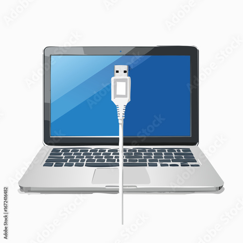 Connection câble USB vers ordinateur portable