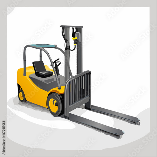 Transpalette électrique, arrière plan blanc, manutention, logistique, entreposage