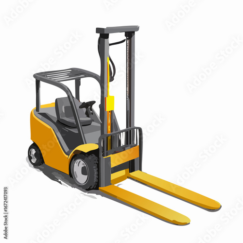 Transpalette électrique, arrière plan blanc, manutention, logistique, entreposage