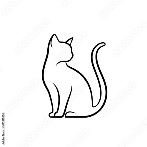 black cat vector illustration