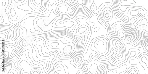 Weather Map Seamless Pattern. Abstract Topography Texture with Lines. Vector Backgrounds Set with Topographic Contour