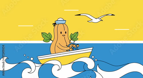 Animated Pumpkin Sailing the Sea, Embracing Adventures and Exploring Boundless Horizons