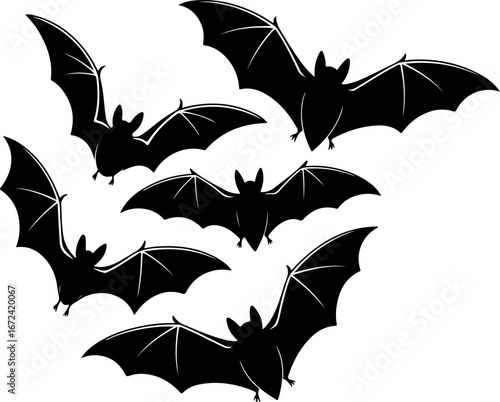 "Bat Silhouettes Collection" Vector Bundle