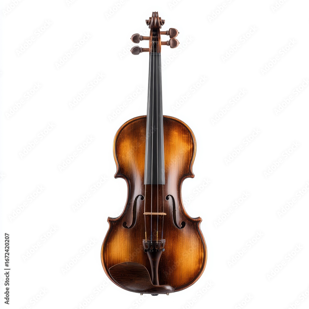 Fototapeta premium A detailed studio shot of a classic violin instrument
