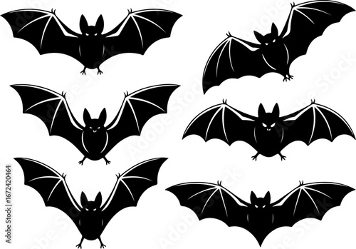 "Bat Silhouettes Collection" Vector Bundle