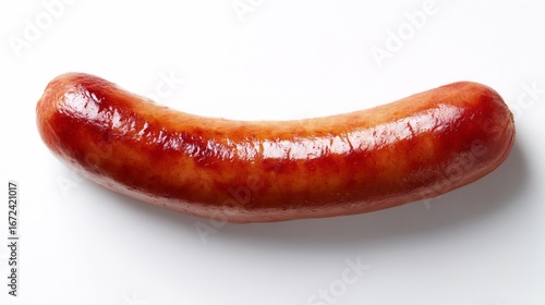 A delicious and appetizing sausage is showcased in this image. The sausage has a rich brown color and appealing texture. Perfect for food photography and culinary projects. AI