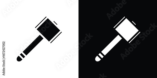 Wooden mallet icon vector Graphic Designs. Suitable for use on web apps,