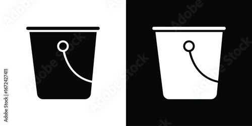 Water bucket icon vector Graphic Designs. Suitable for use on web apps,
