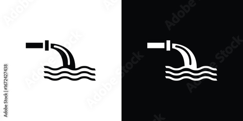 Waste water icon vector Graphic Designs. Suitable for use on web apps,