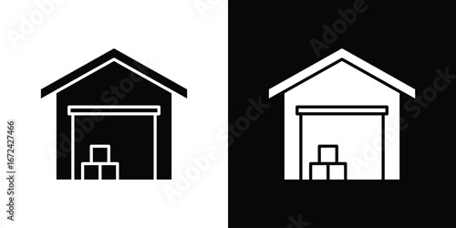 Warehouse icon vector Graphic Designs. Suitable for use on web apps,