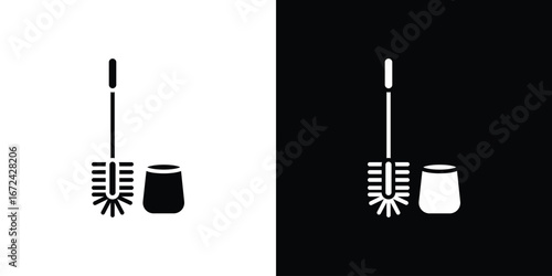 Toilet brush icon vector Graphic Designs. Suitable for use on web apps,