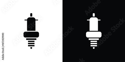 Spark plug icon vector Graphic Designs. Suitable for use on web apps,