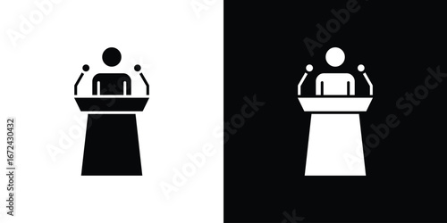 Politician speaker icon vector Graphic Designs. Suitable for use on web apps,