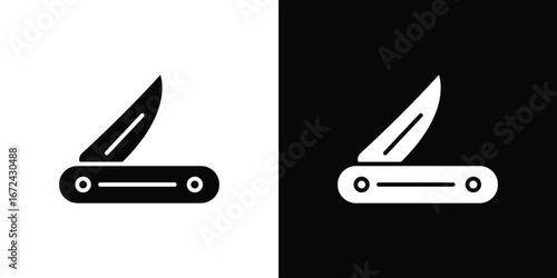 Pocket knife icon vector Graphic Designs. Suitable for use on web apps,
