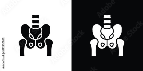 Pelvic area icon vector Graphic Designs. Suitable for use on web apps,