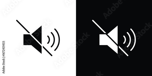 Mute sound icon vector Graphic Designs. Suitable for use on web apps,