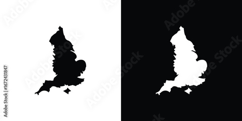 Map of England icon vector Graphic Designs. Suitable for use on web apps,