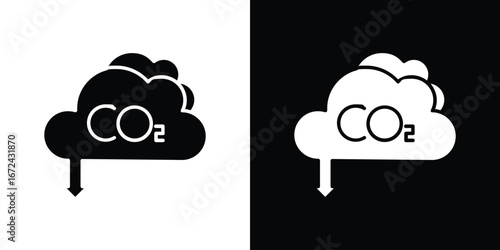 Low carbon dioxide icon vector Graphic Designs. Suitable for use on web apps,