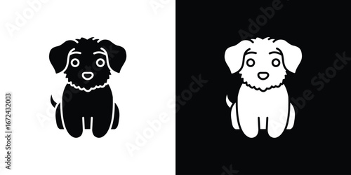 Little puppy icon vector Graphic Designs. Suitable for use on web apps,