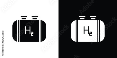 Hydrogen gas tank icon vector Graphic Designs. Suitable for use on web apps,
