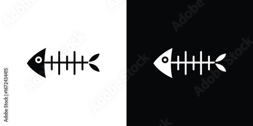 Fishbone icon vector Graphic Designs. Suitable for use on web apps,